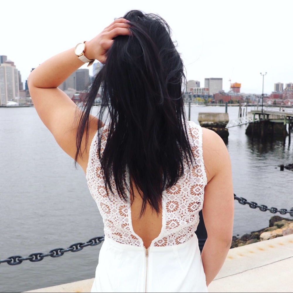 FINAL PRICE DROP ✨ Host Pick! White lace romper! - Picture 3 of 5